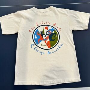 Vintage The LaSalle Banks 1996 marathon t-shirt size medium
